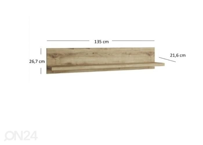 Полка Doorset 135 см увеличить размеры