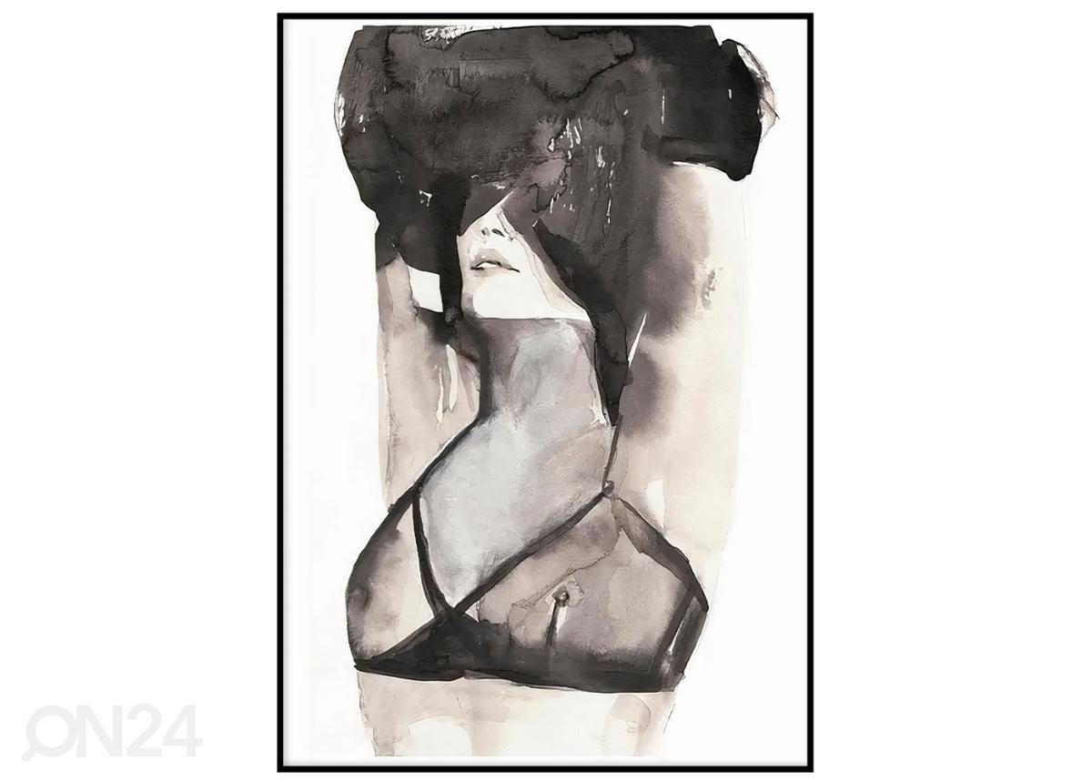 Постер Черно-белая фигура акварелью I 30x40 см увеличить