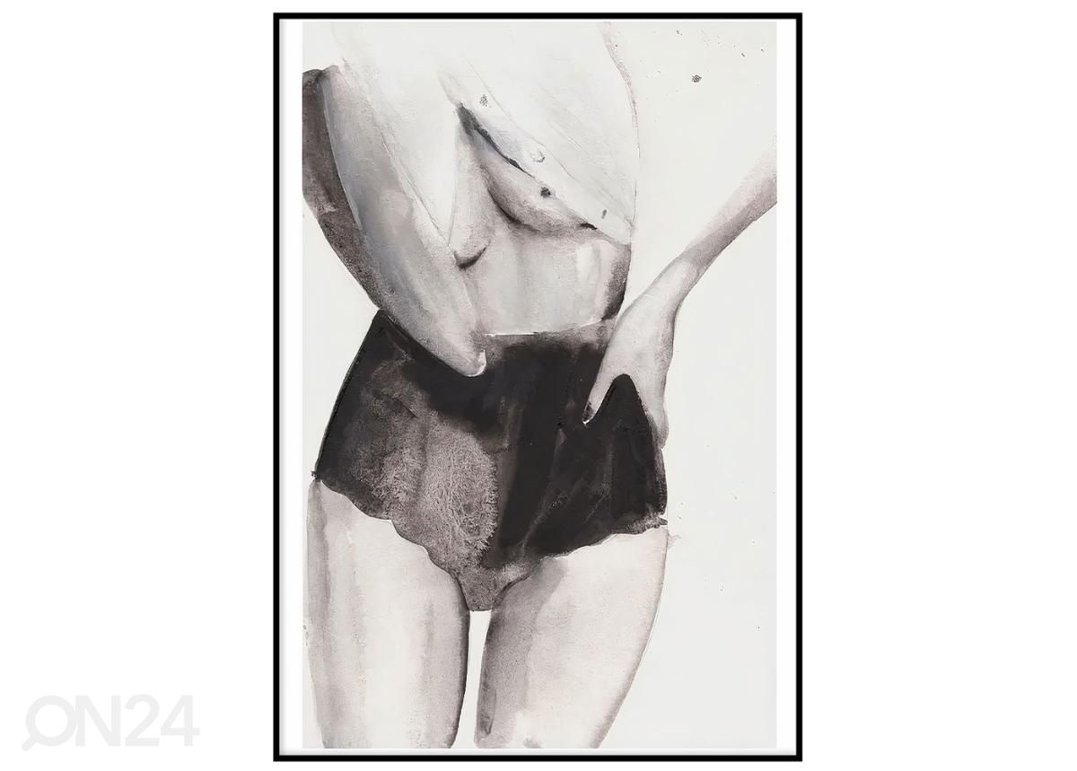 Постер Черно-белая фигура акварелью II 30x40 см увеличить