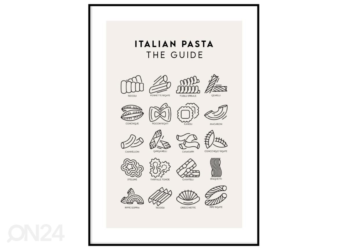 Постер Pasta guide 21x30 см увеличить