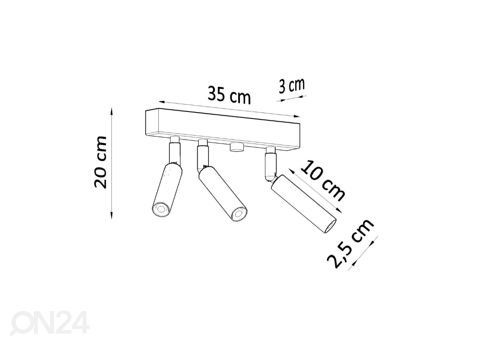 Потолочный светильник Eyetech 3, белый увеличить размеры