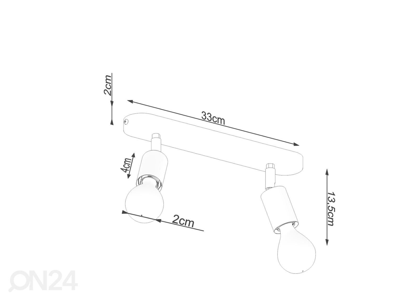 Потолочный светильник Fornes 2, черый увеличить размеры