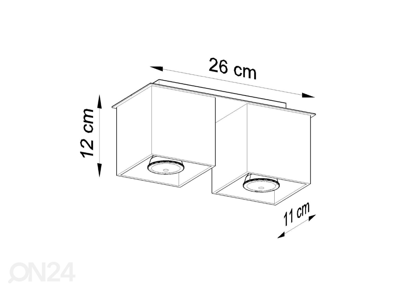 Потолочный светильник Quad 2, белый увеличить размеры