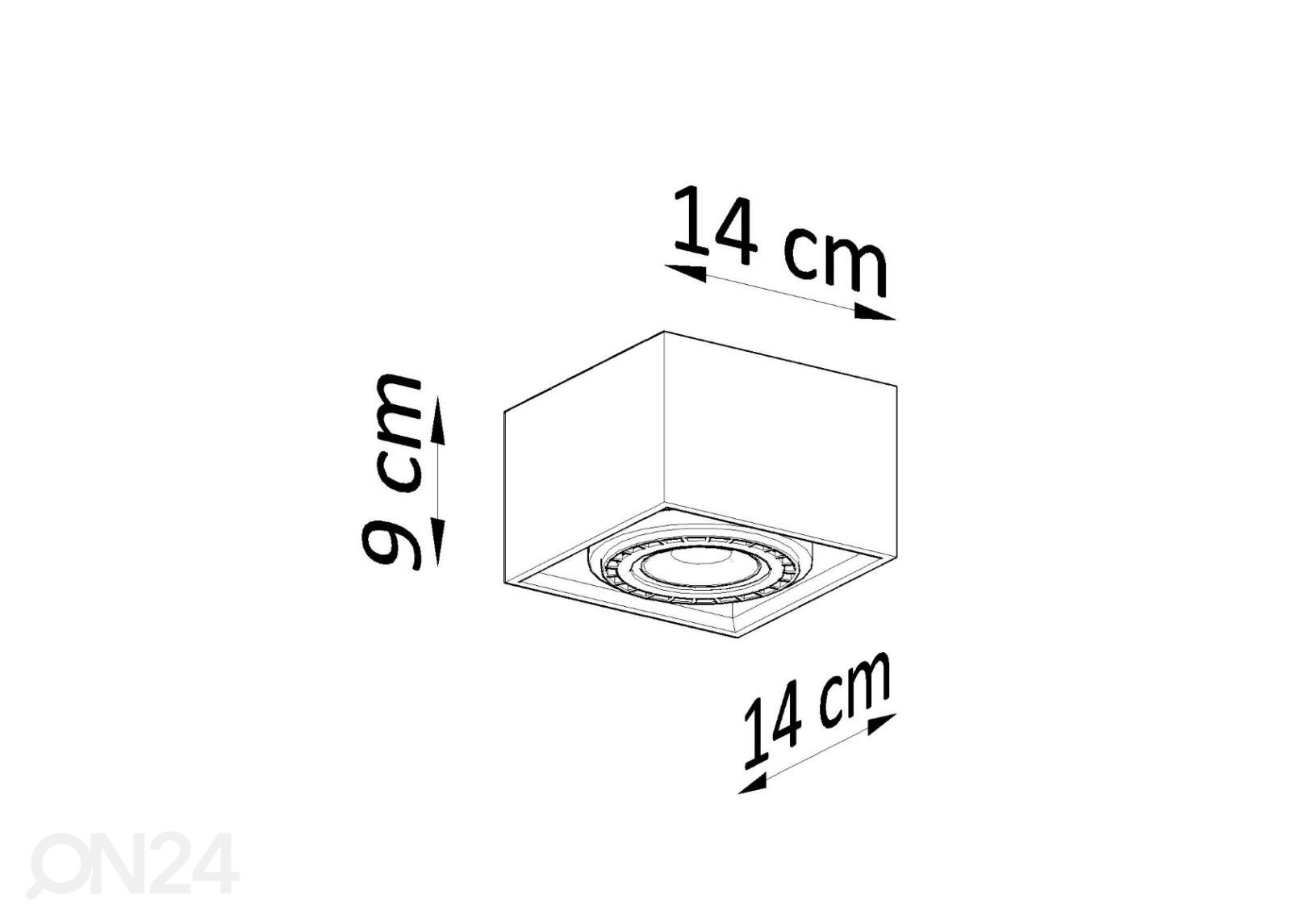 Потолочный светильник Quatro 1, бетон увеличить размеры