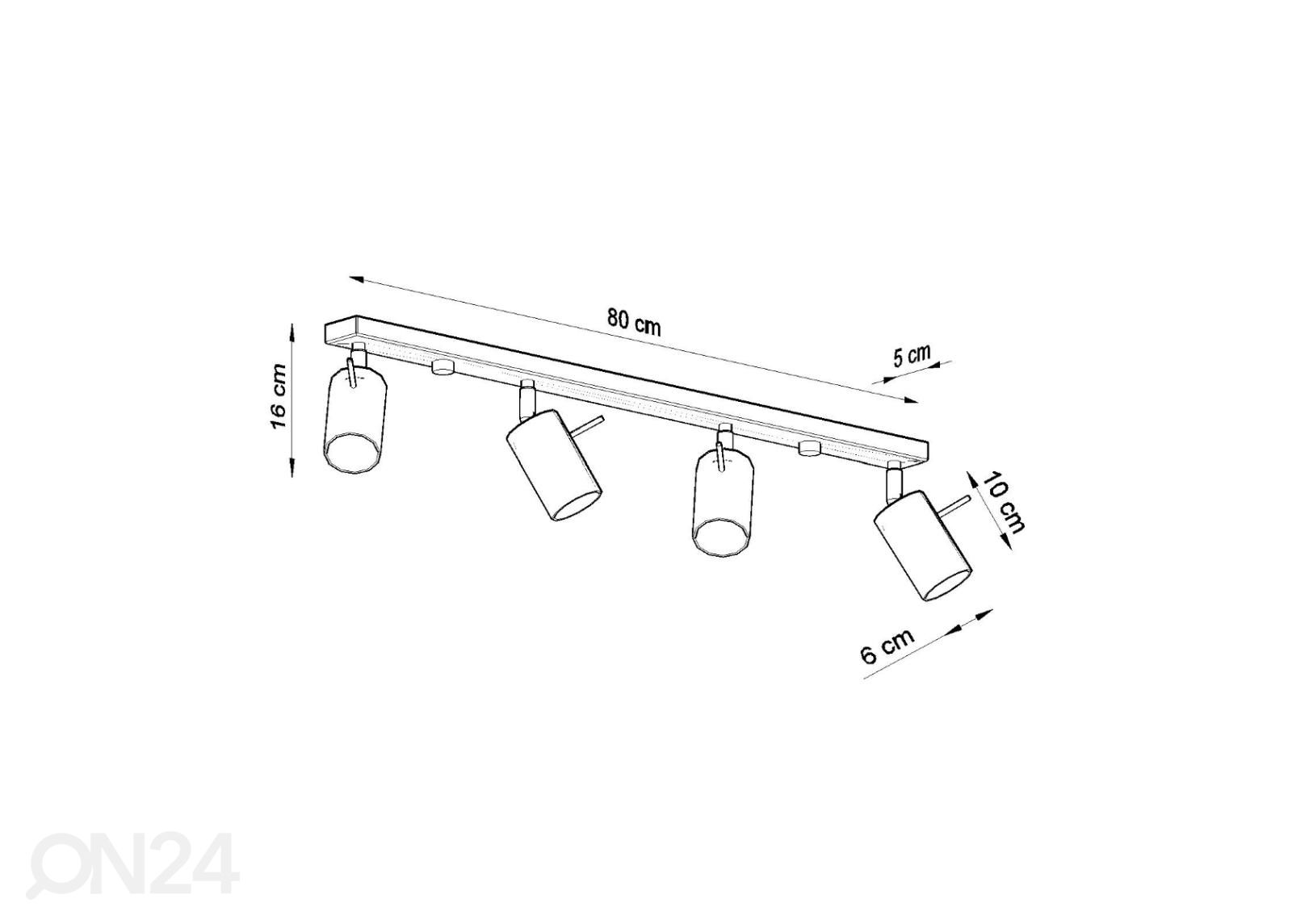Потолочный светильник Ring 4L, черный увеличить