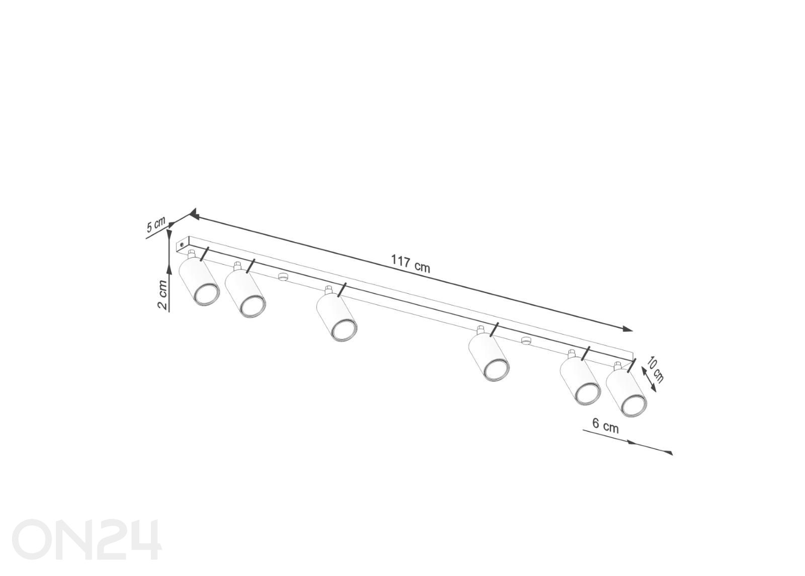 Потолочный светильник RING 6L, бежевый увеличить
