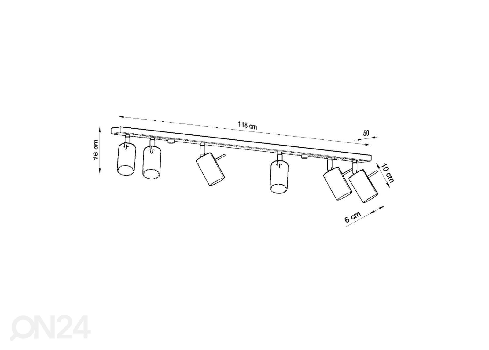 Потолочный светильник Ring 6L, серый увеличить