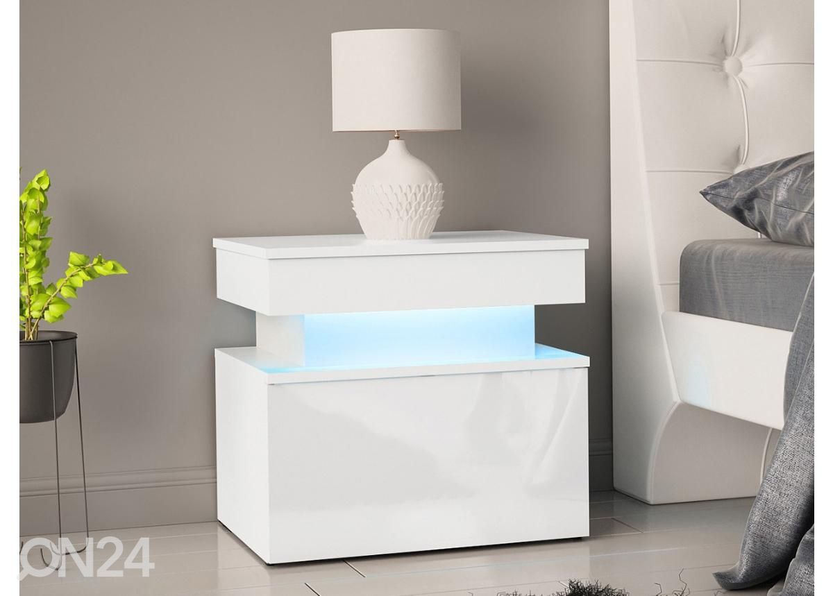 Прикроватная тумба Glossa 55 cm + LED увеличить