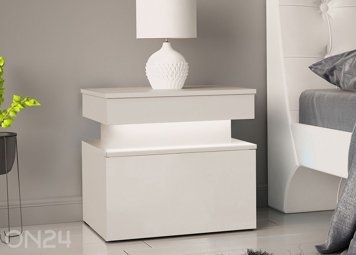 Прикроватная тумба Glossa 55 cm + LED увеличить
