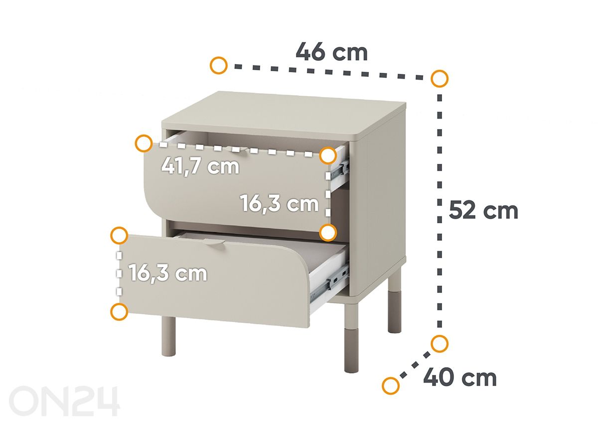 Прикроватная тумба Harmony увеличить размеры