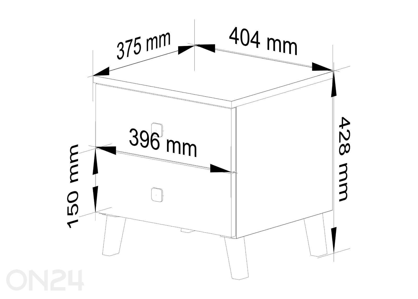 Прикроватная тумба Mobi увеличить размеры