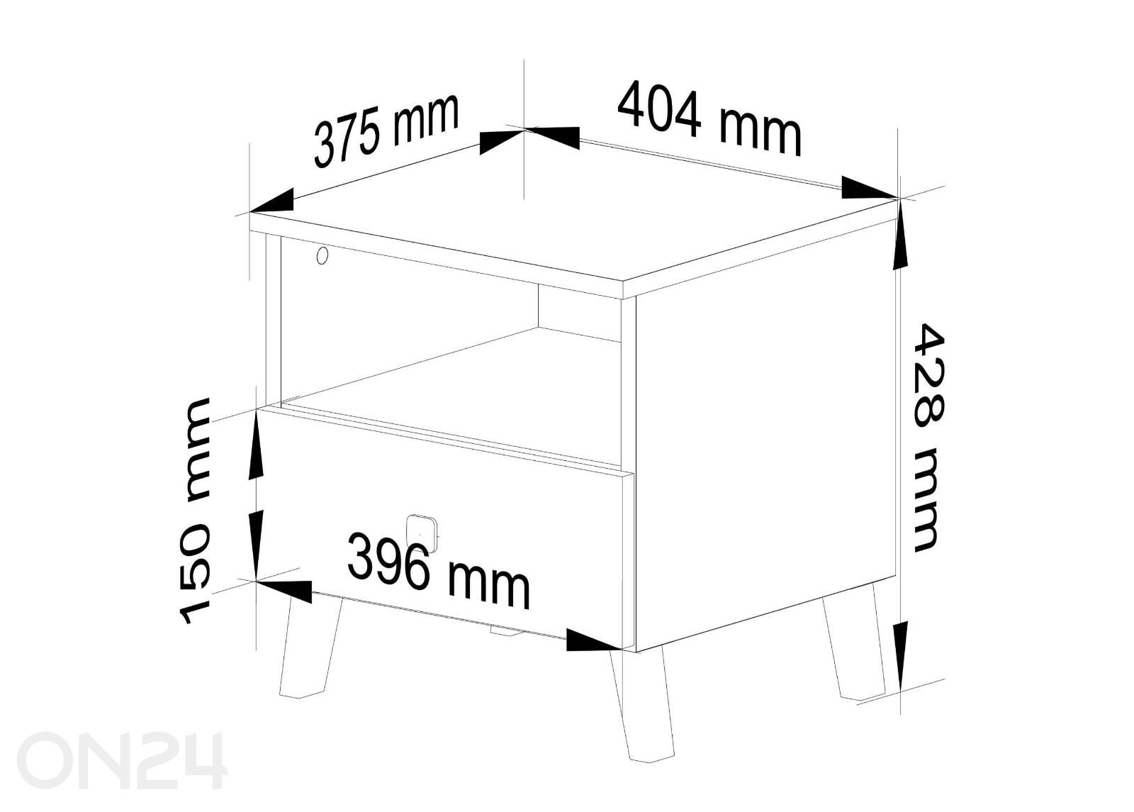 Прикроватная тумба Mobi увеличить размеры