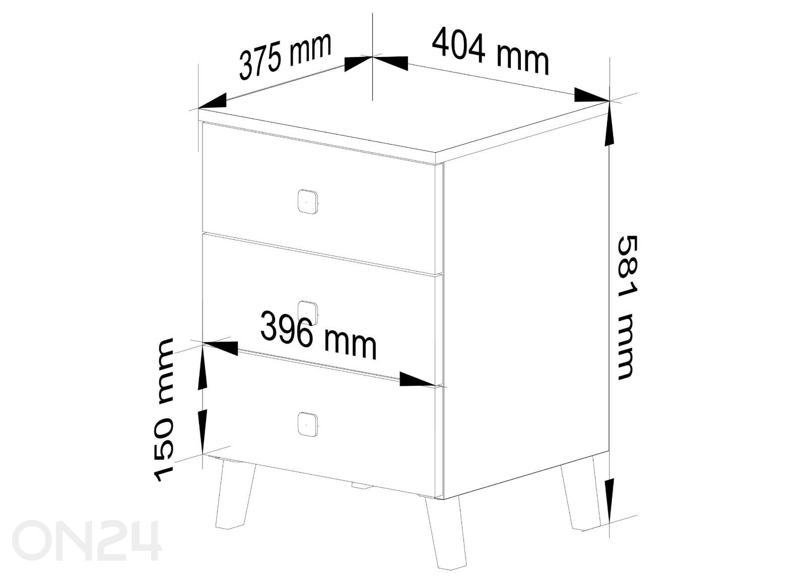 Прикроватная тумба Mobi увеличить размеры