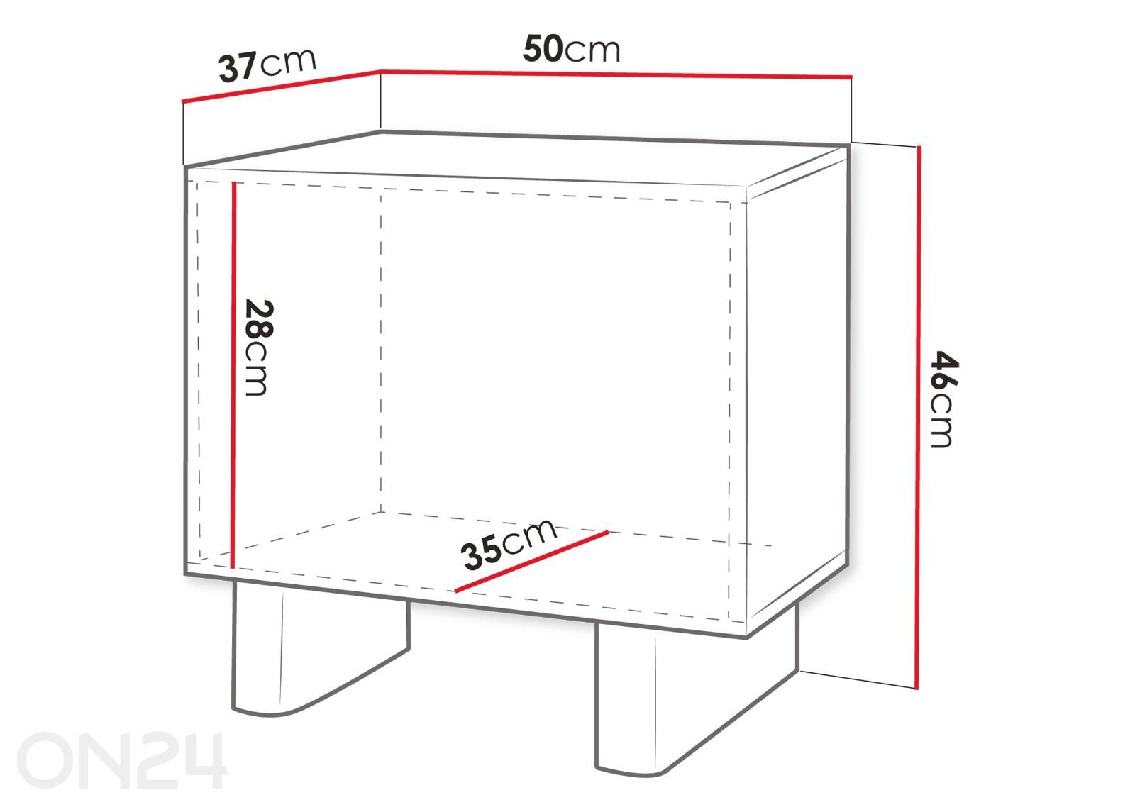 Прикроватная тумба Toyo увеличить размеры