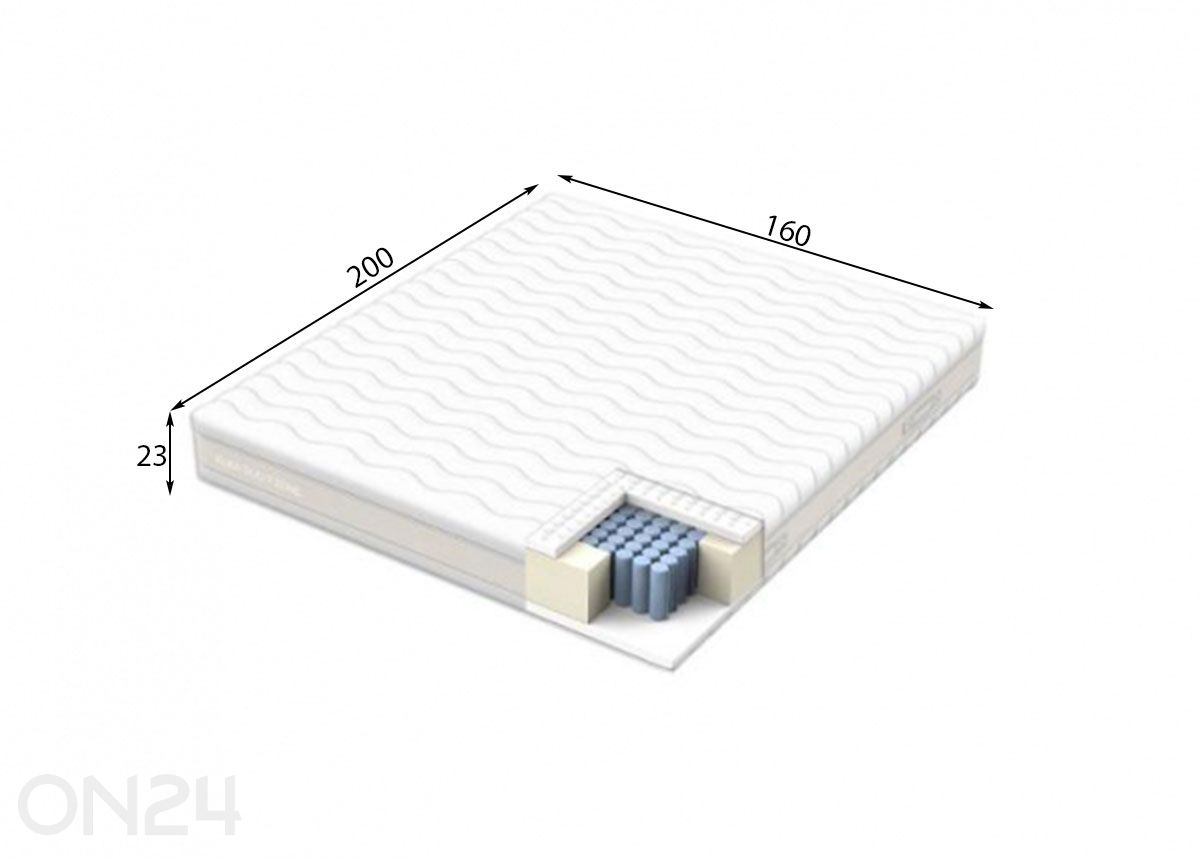 Пружинный матрас Kuka Duo 7 Zone 160x200xH23 см увеличить размеры