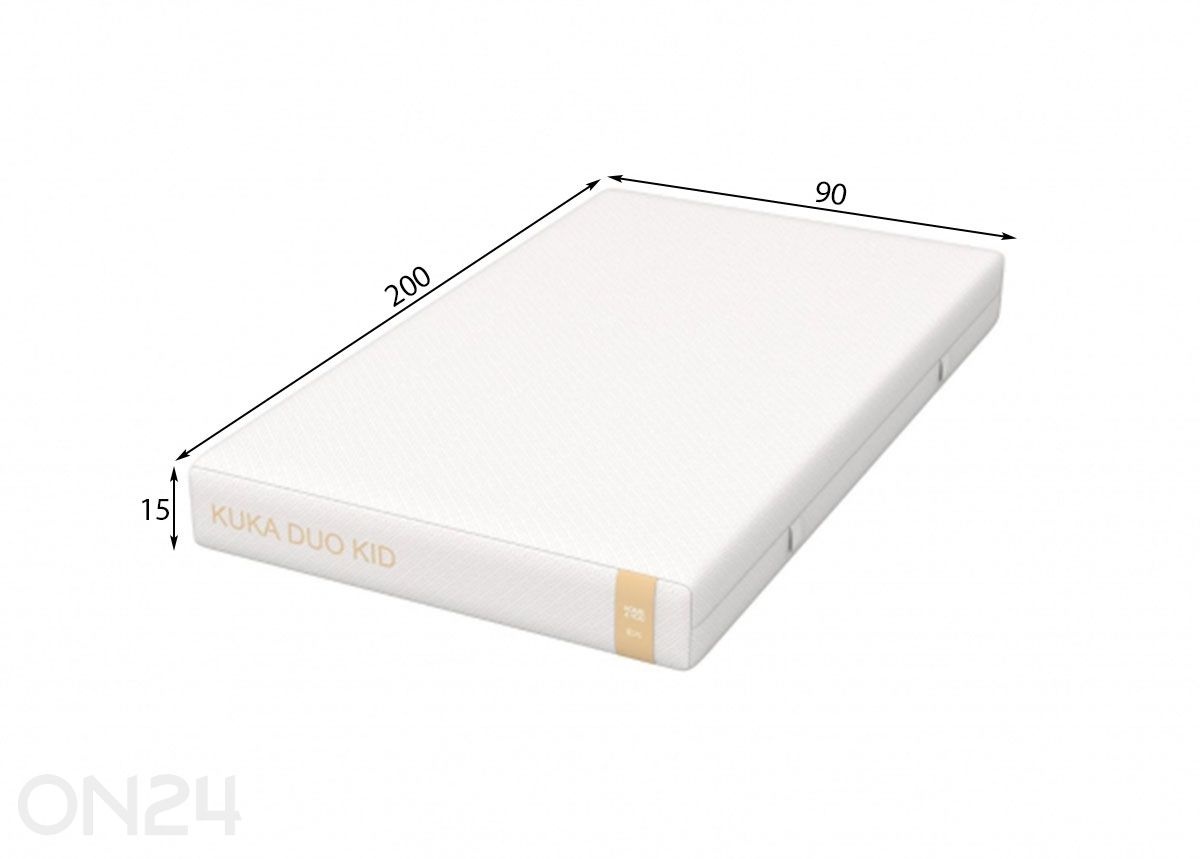 Пружинный матрас Kuka Duo Kid 90x200xH15 см увеличить размеры