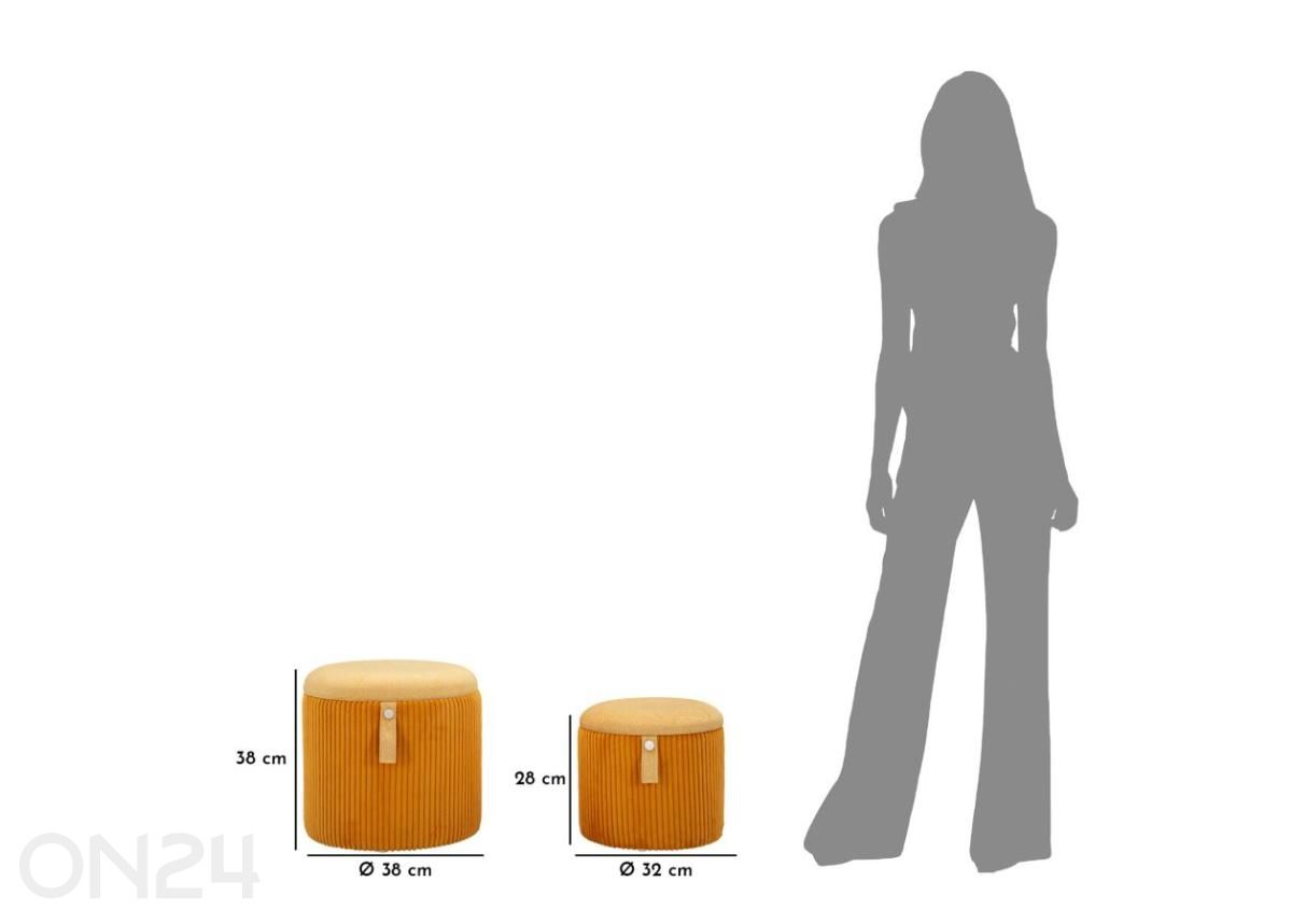 Пуф с местом для хранения, 2 шт увеличить размеры