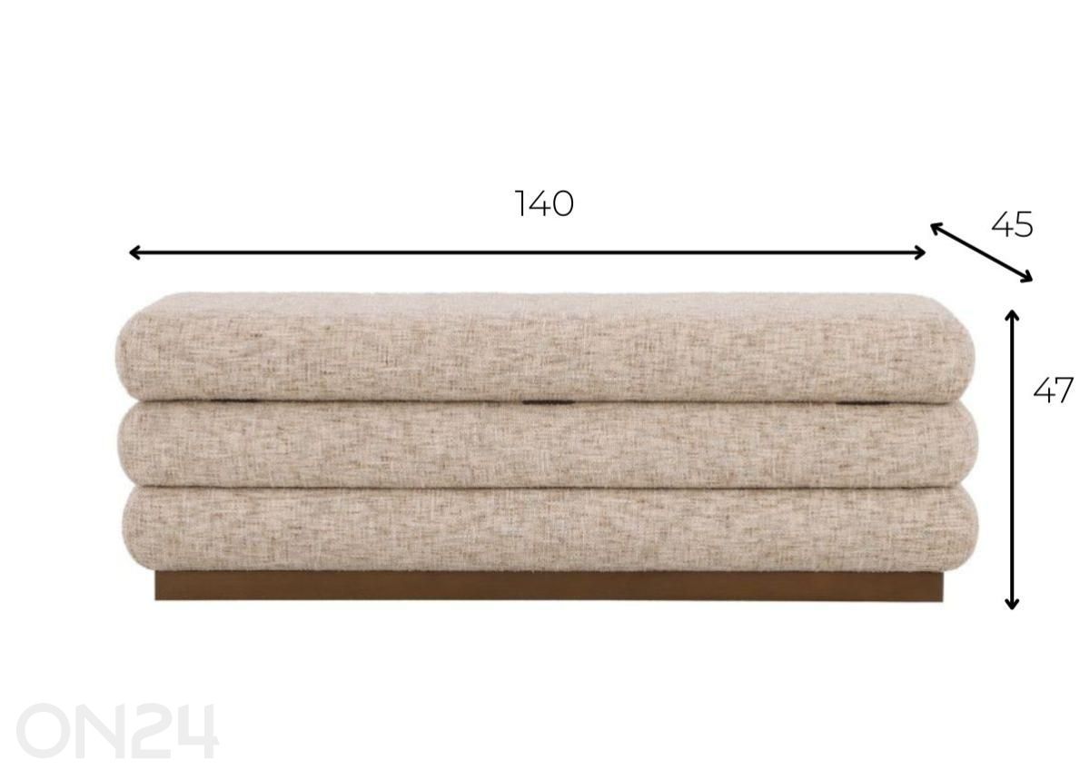 Пуф с ящиком для хранения вещей Ben 140x45 см увеличить размеры