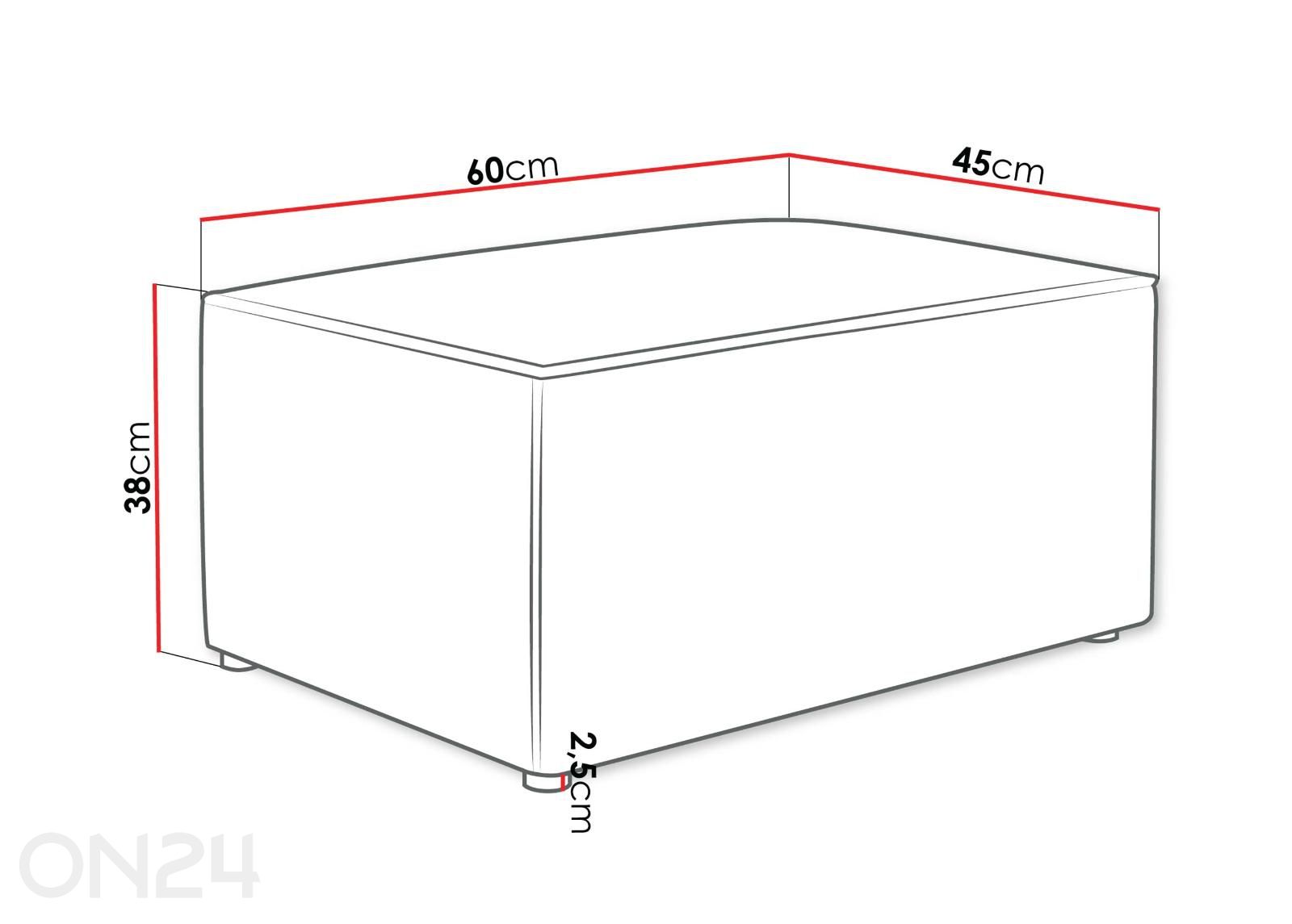 Пуф Karl I 45x60 см увеличить размеры