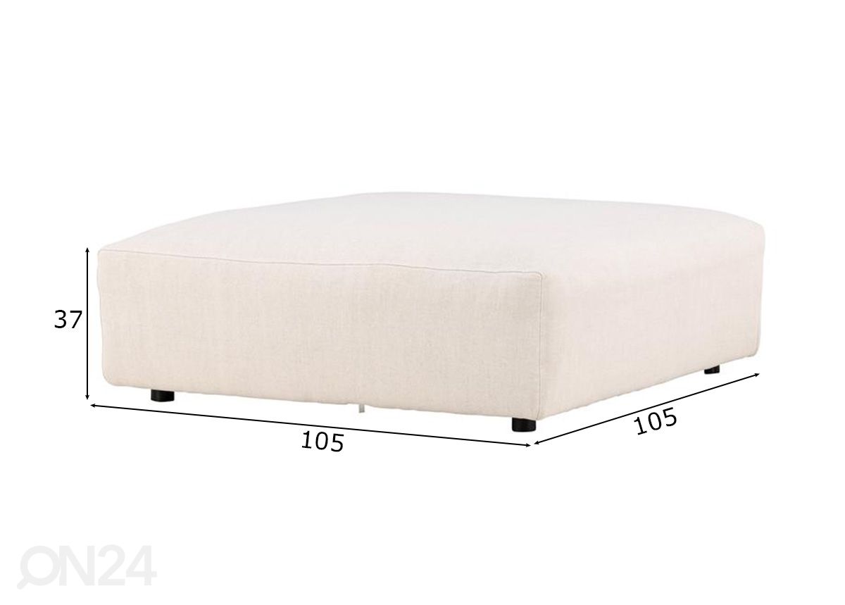 Пуф Mavi для модульного дивана увеличить размеры