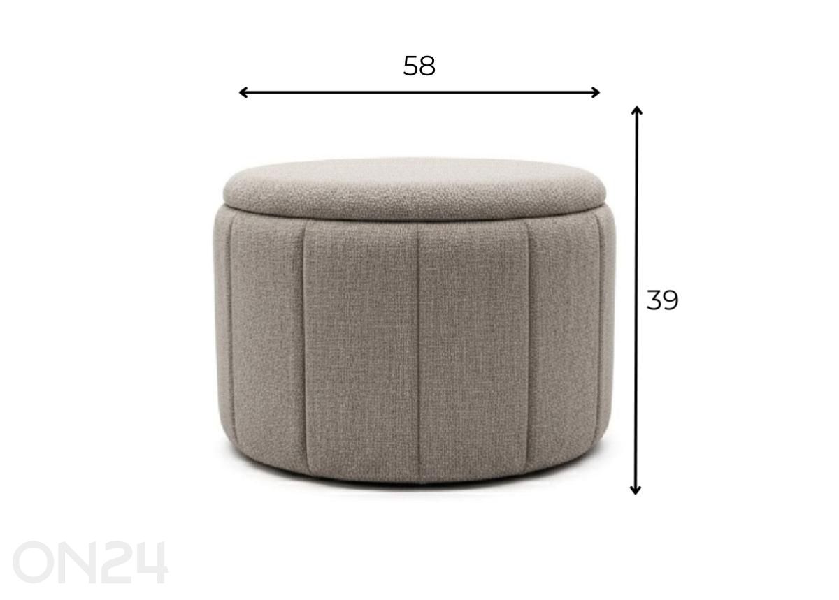 Пуф Nermo D58, серый увеличить размеры