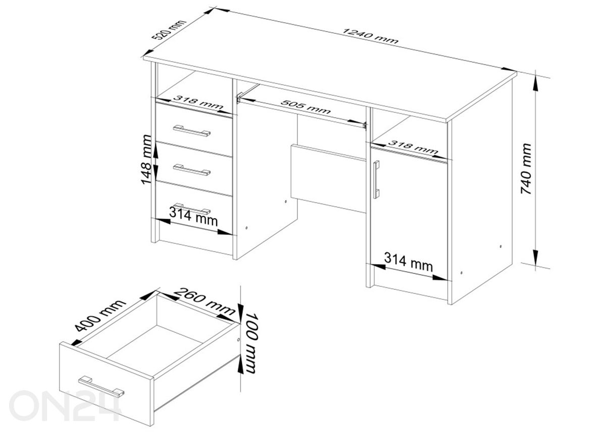 Рабочий стол Braga увеличить размеры