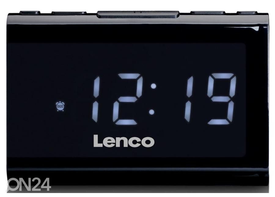 Радиочасы с зарядным устройством USB и плеером Lenco, черные увеличить