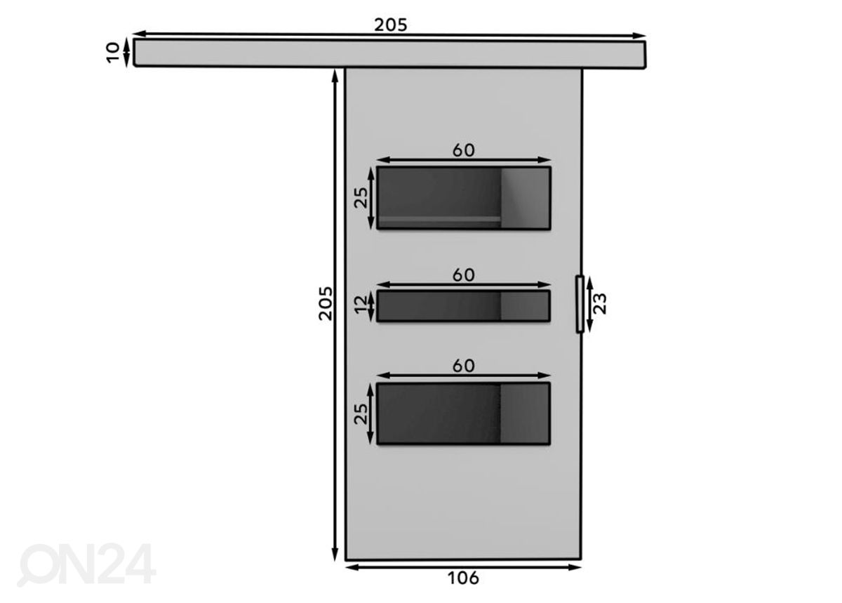 Раздвижная дверь 106 увеличить размеры
