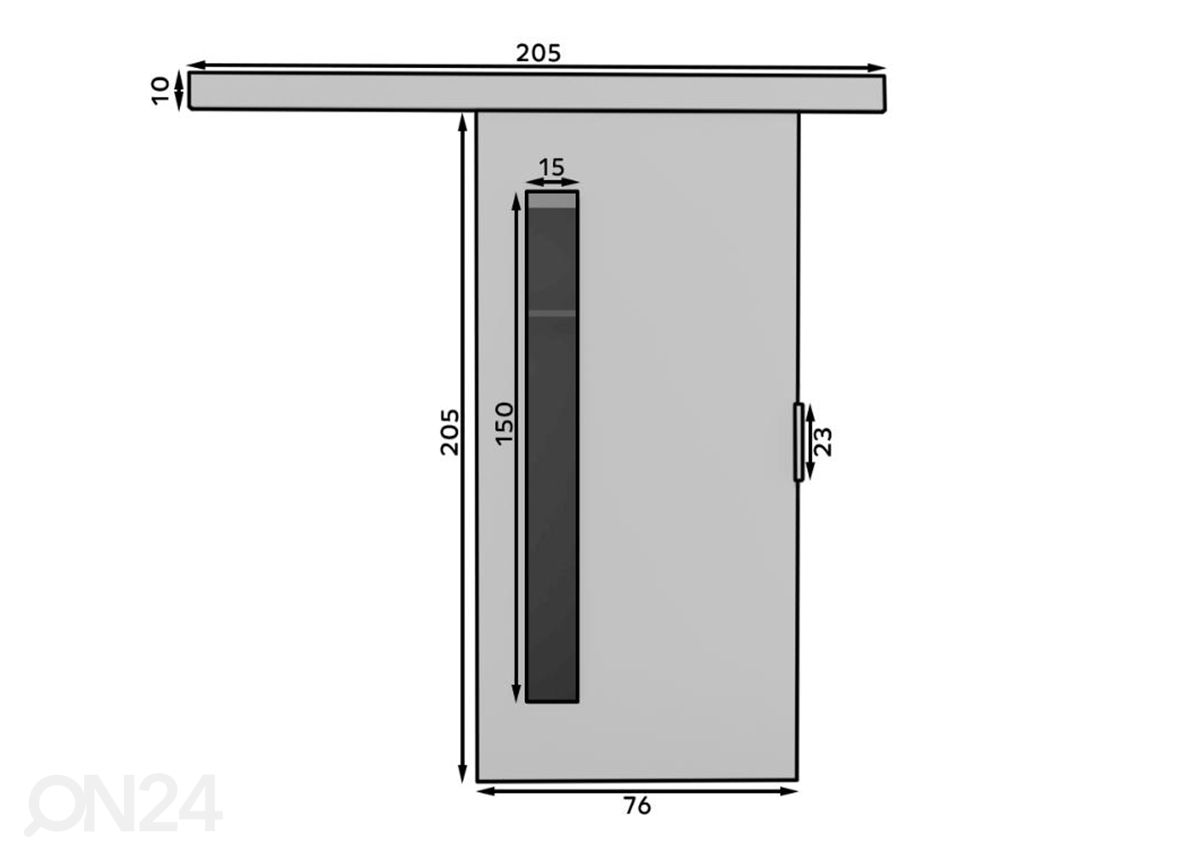 Раздвижная дверь 76 увеличить размеры