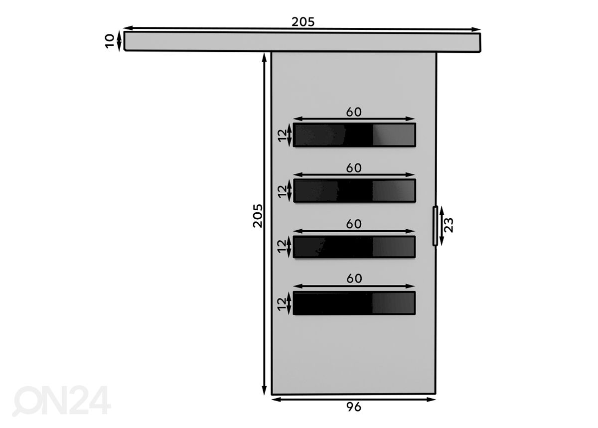 Раздвижная дверь 96 увеличить размеры