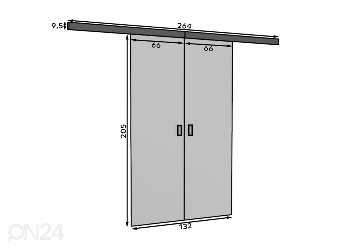 Раздвижная дверь Knut 132 см увеличить размеры