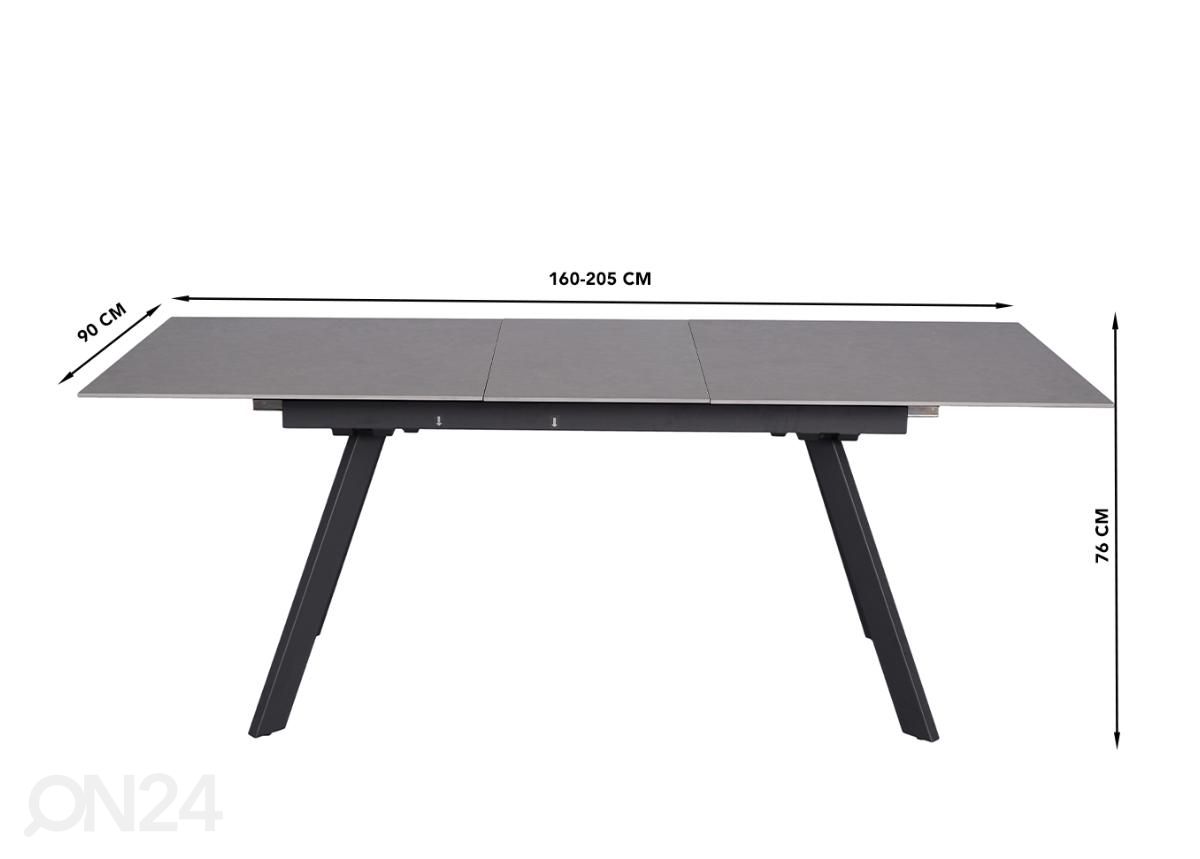 Раздвижной обеденный стол 90х160/205 см увеличить размеры