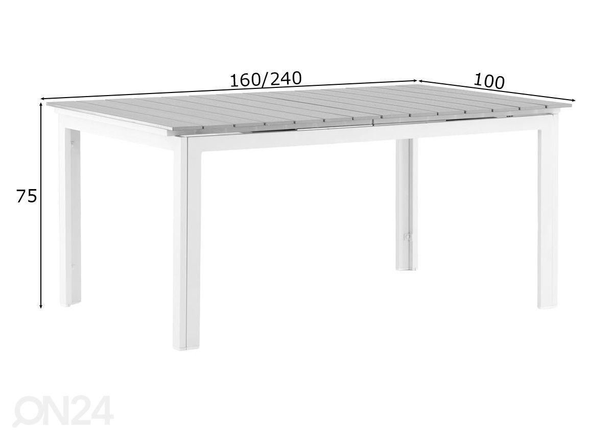 Раздвижной садовый стол Levels 160/240 увеличить размеры