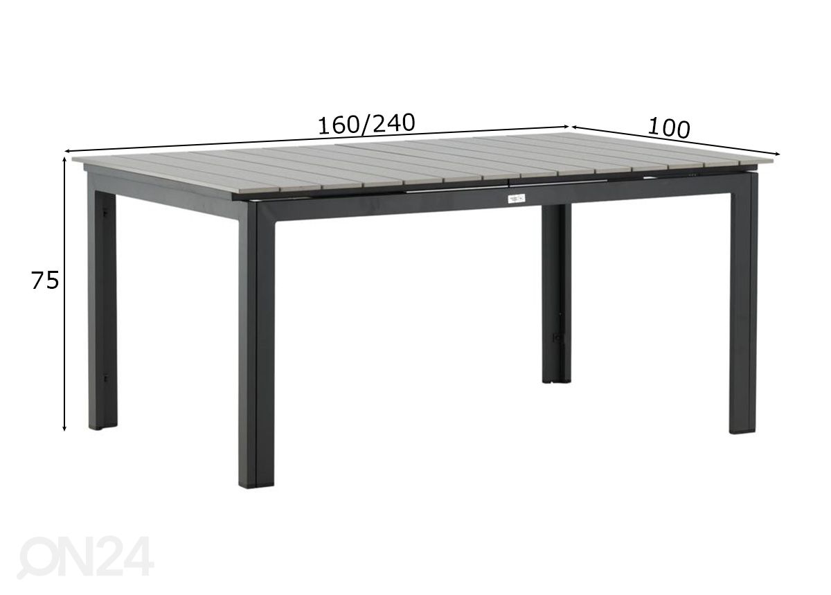 Раздвижной садовый стол Levels 160/240 увеличить размеры