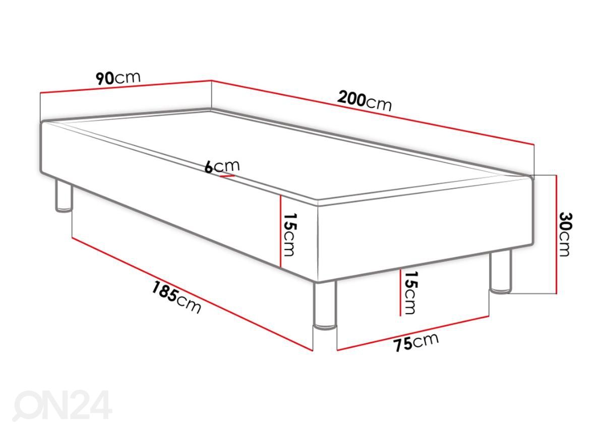 Рама-основание для кровати 90x200 cm увеличить размеры