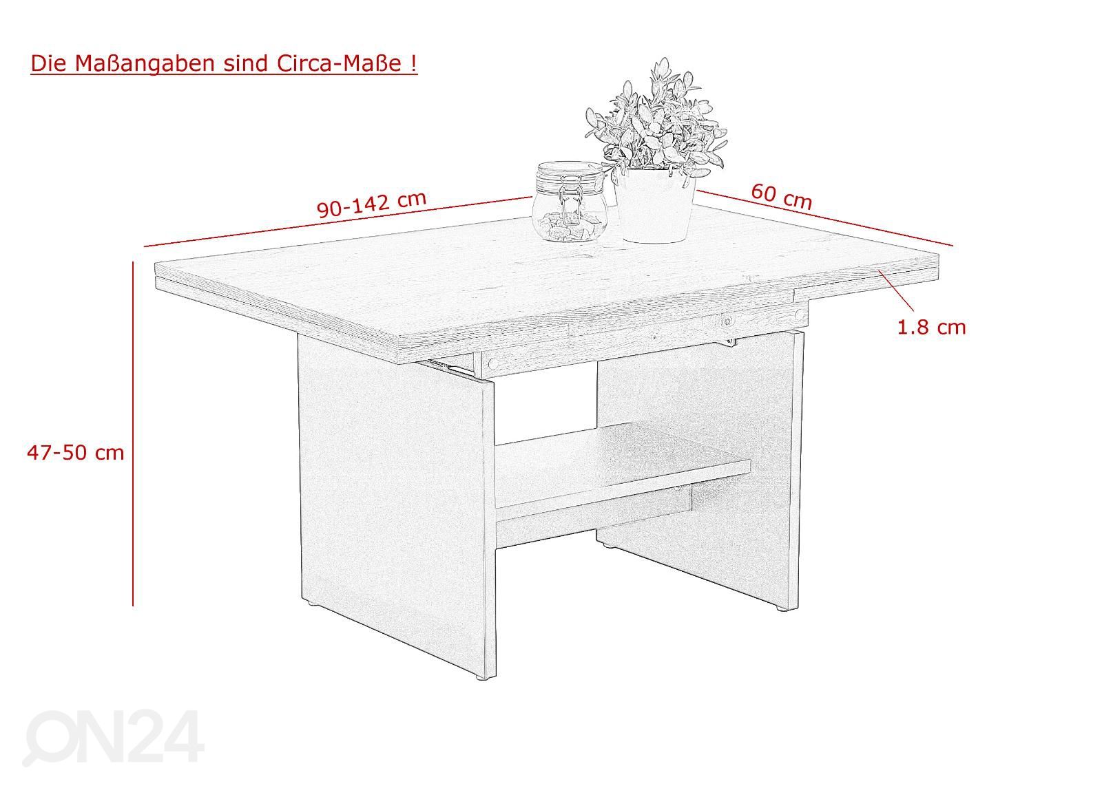 Регулируемый журнальный столик Marcel 60x90-142 см увеличить