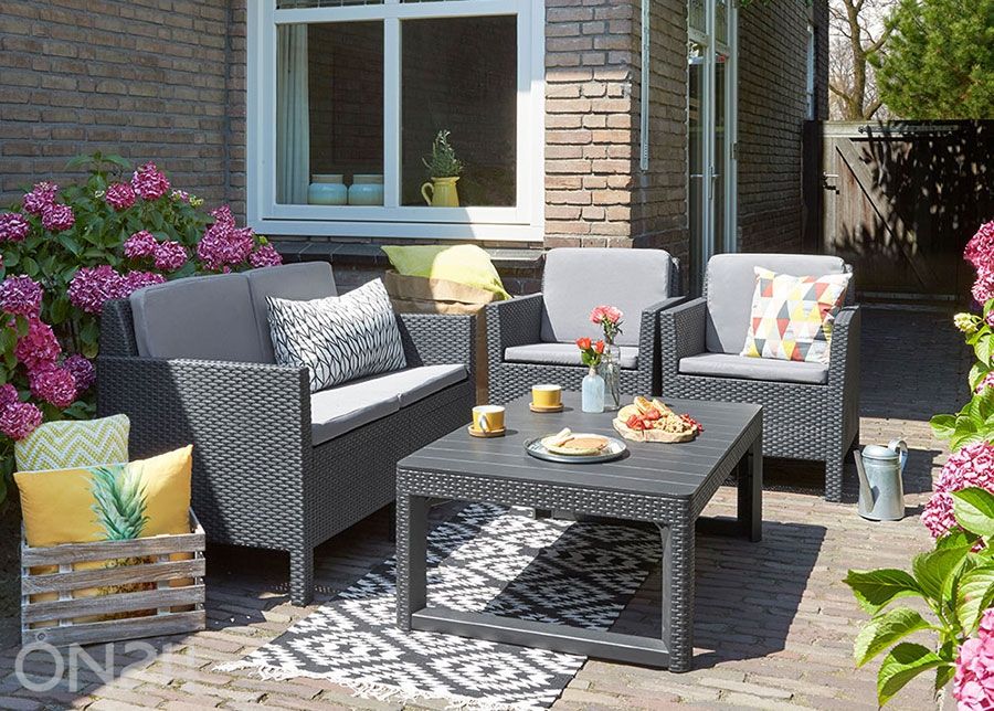 Регулируемый садовый стол Keter Lyon, grafiit 71x116 см увеличить