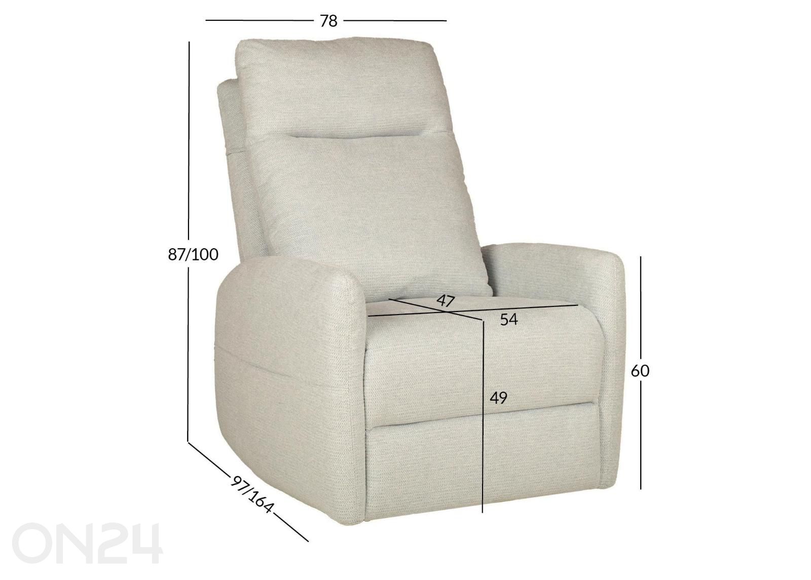 ресло Katy с электрическим реклайнером и функцией массажа увеличить размеры