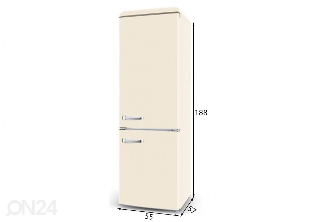 Ретро-холодильник Schlosser BC258VX, бежевый увеличить размеры