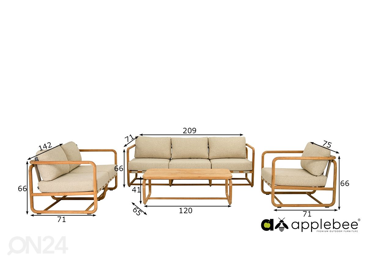 Садовая мебель Dolce увеличить размеры