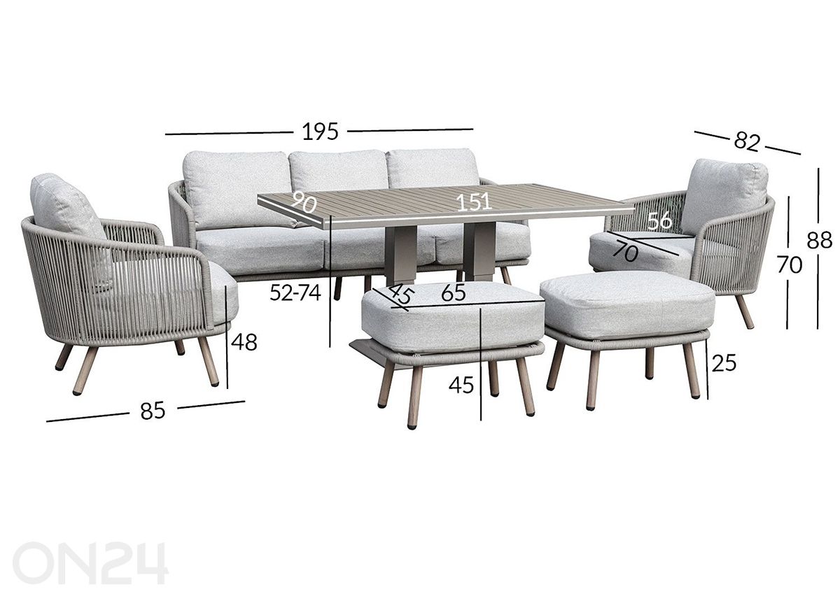 Садовая мебель Malise увеличить размеры