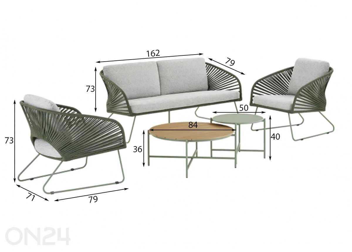 Садовая мебель Novella Lounge увеличить размеры