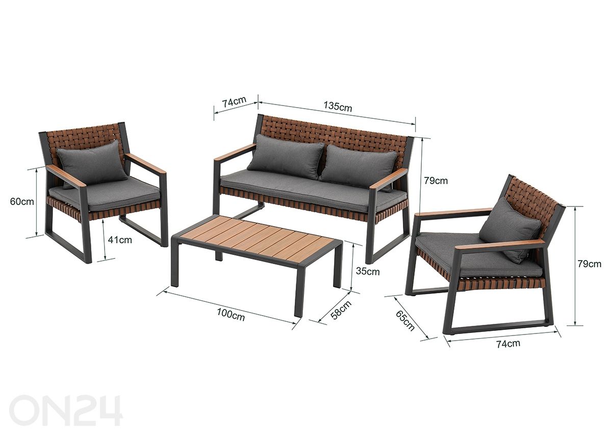 Садовая мебель Texas увеличить размеры