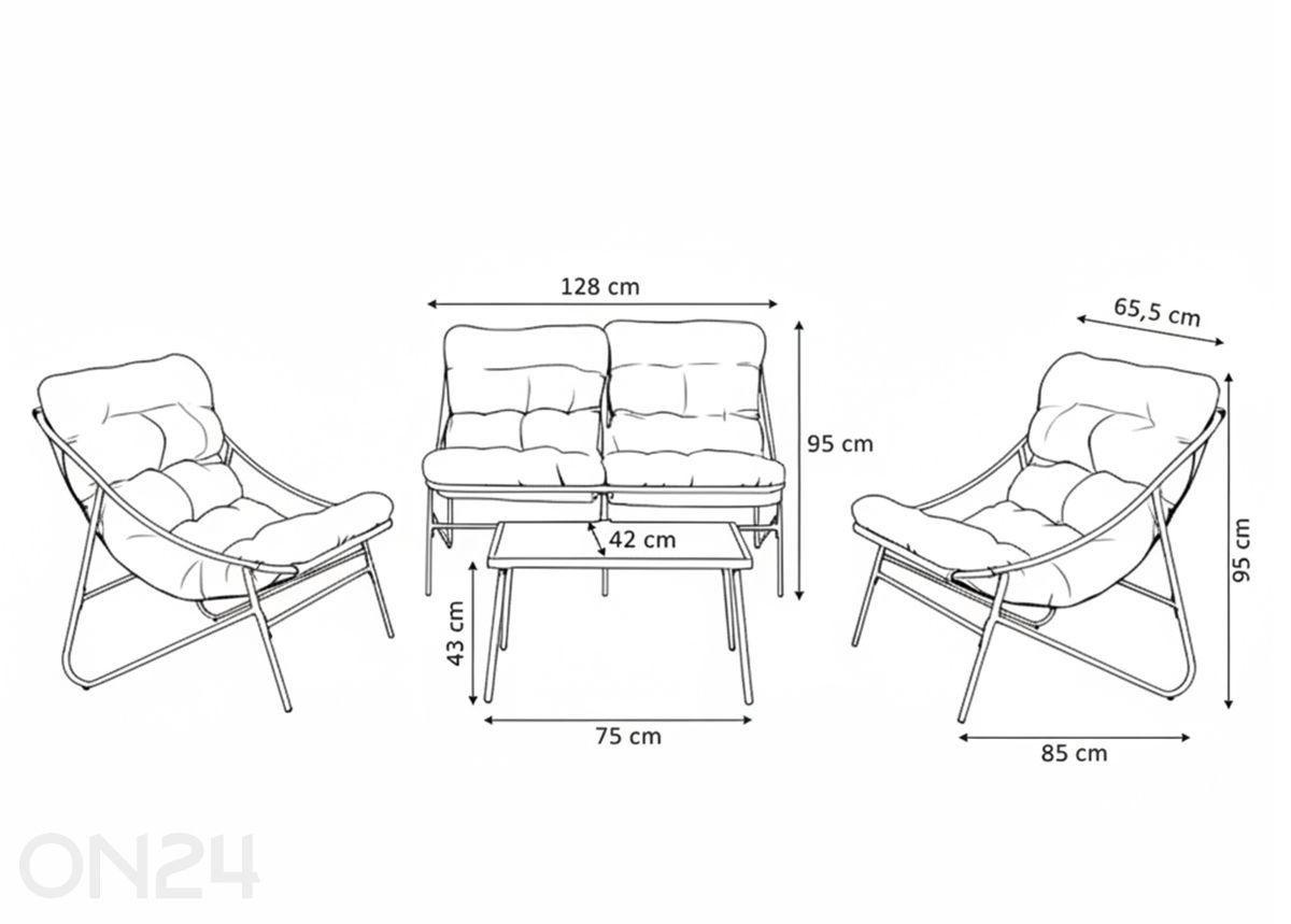 Садовая мебель Vibe увеличить размеры