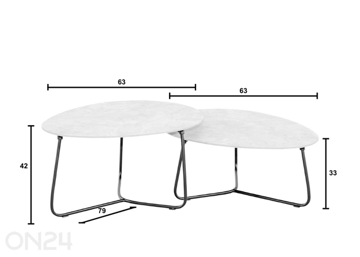 Садовые столики Pine Key, 2 шт увеличить размеры