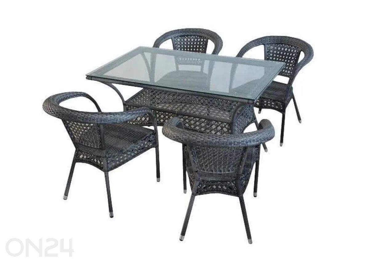 Садовый стол 130x80 cm + 4 стула Anguilla увеличить