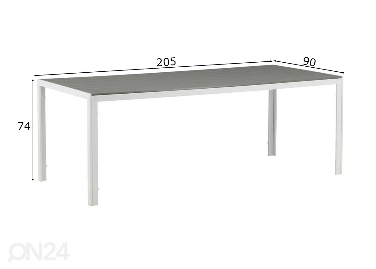 Садовый стол Break, серый увеличить размеры