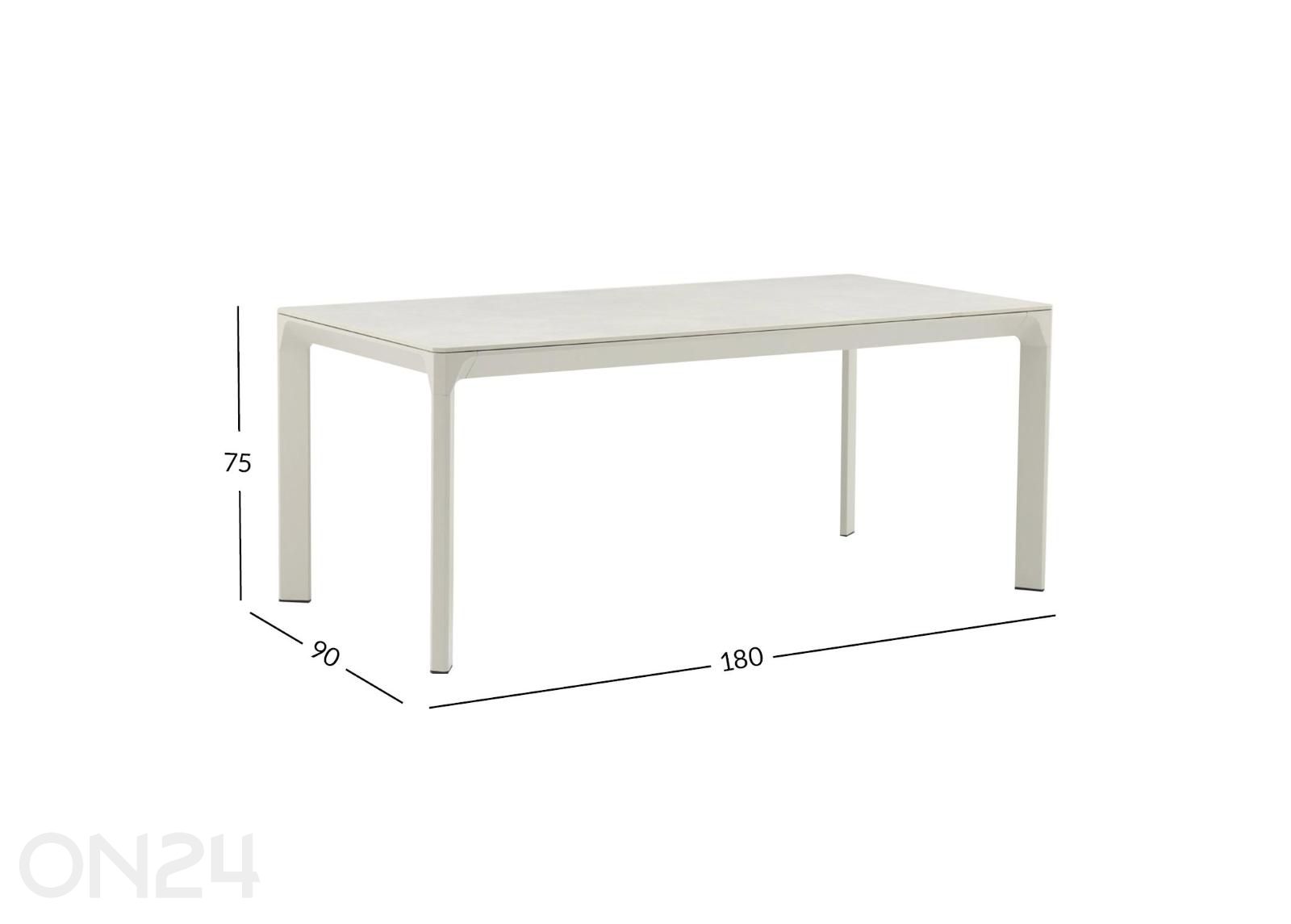 Садовый стол Fierro Melrose 90x180 см увеличить размеры