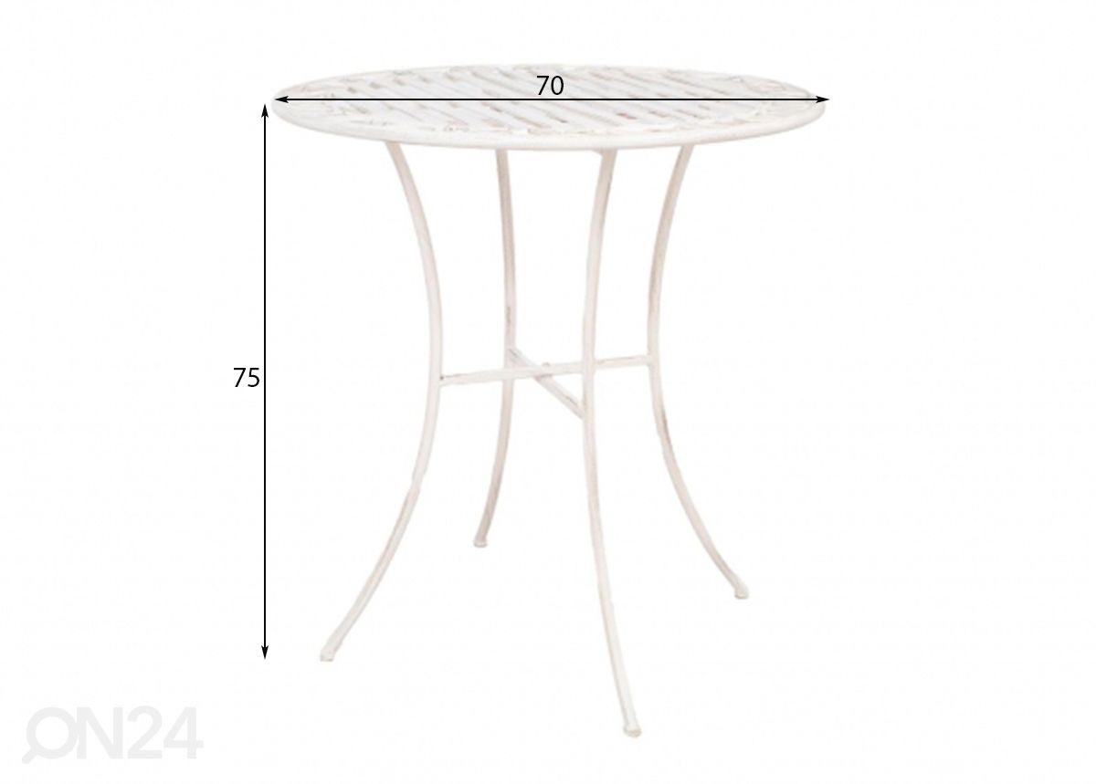Садовый стол Jasmine Ø 70 см увеличить размеры