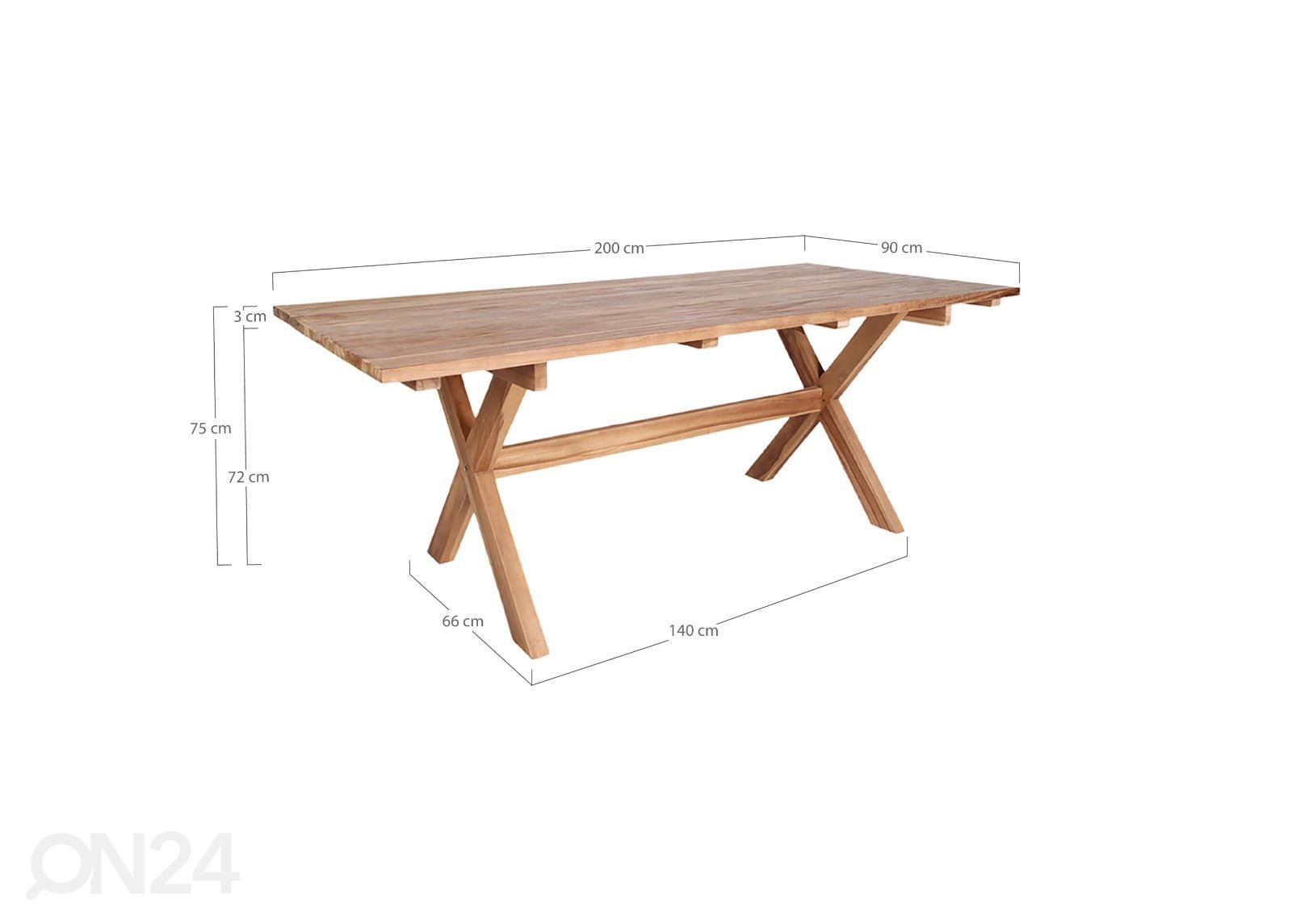 Садовый стол Marbella 200x90 cm увеличить размеры